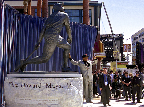 Willie Mays - unveiled statue 2000, at AT&T Park