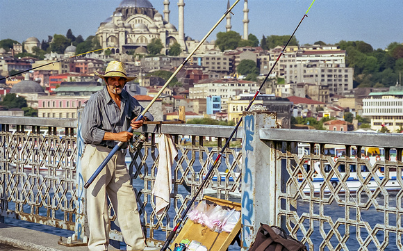 Fishing off the Bosphorus Bridge, Istanbul