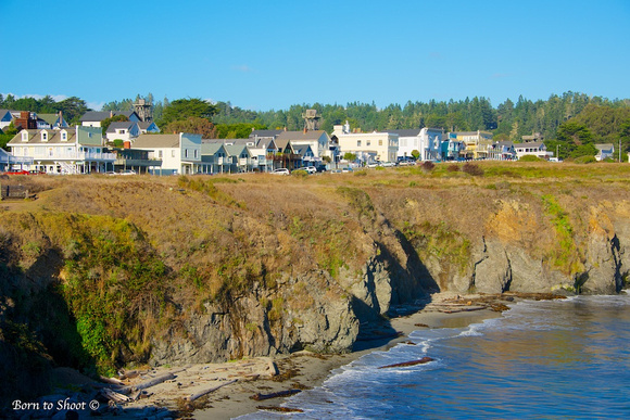Mendocino town from bluff
