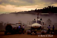 Helicopter in Papua New Guinea