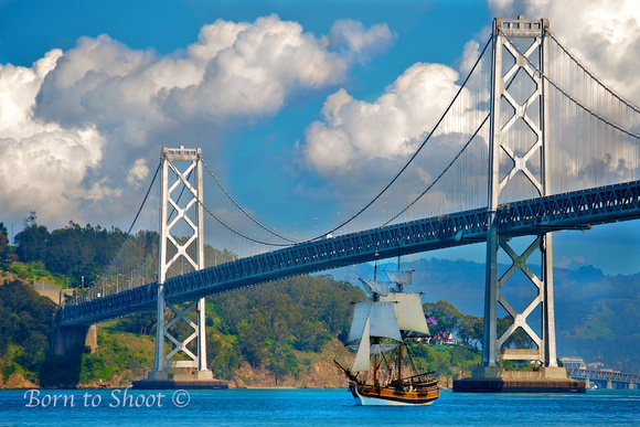 Lady Washington Tall Ship & the Bay Bridge