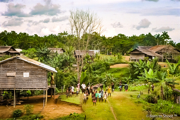 Papua New Guinea Village along the Fly River